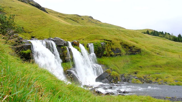 Waterfall in Iceland.