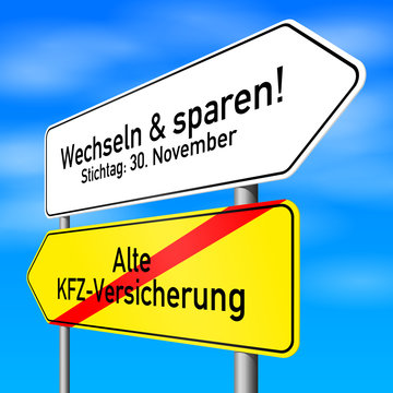 schilder lr alte kfz versicherung wechseln udn sparen I