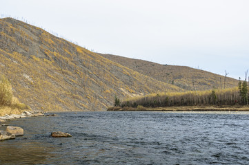 Mountain River . 
Mountain River in the northeast of Khabarovsk Krai , Russia .