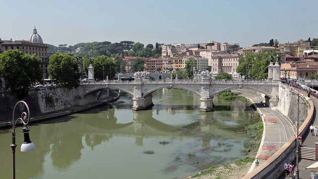 Rome Tibe River bridge fast TL P HD 0462