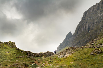 Lone walker in the Quiraing