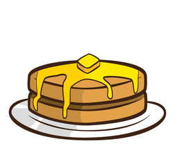 pancake in white background