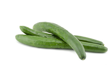 fresh raw zucchini fruit vegetable isolated white background