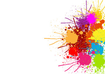 abstract splatter color background. illustration vector design.