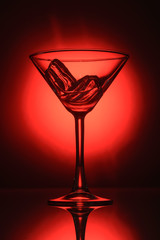 cocktail glass with splashes
