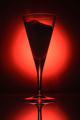 dark cocktail glass
