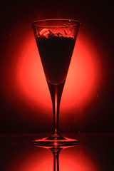 dark cocktail glass
