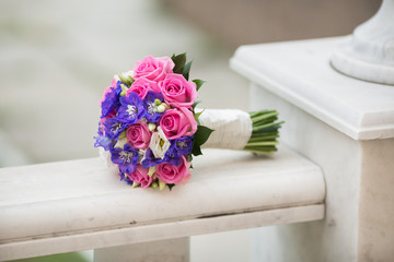 Colorful bridal bouquet