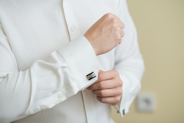 White shirt and cufflink