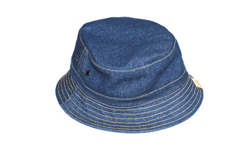 Denim Hat, Isolated on White
