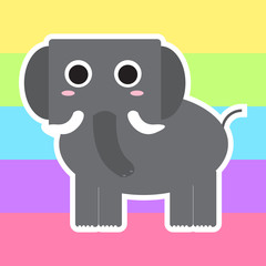 Illustration with elephant