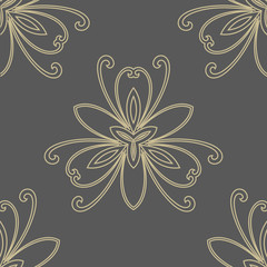 Floral Fine Seamless  Pattern