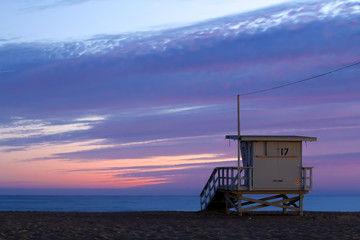 Sunset at the Snata Monica Pier in August © eikotsuttiy