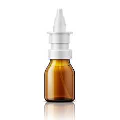 Glass nasal spray bottle.