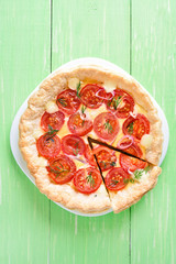 Tomatoes and cheese pie