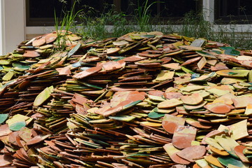 batch of tile for Buddhist donate money and write name on it