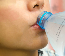 girl drinking water