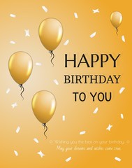 Obraz premium birthday card with balloons