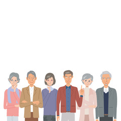 高齢者　イラスト　笑顔