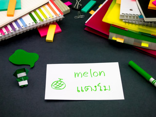 Learning New Language Making Original Flash Cards; Thai