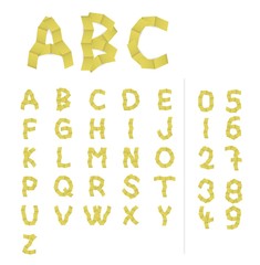 Naklejka premium paper alphabet letters