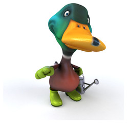 Naklejka premium Fun duck