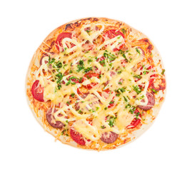 Pizza on a light background