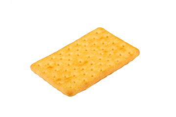 Cheese biscuits on white background