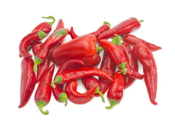 Fotobehang Bell pepper among a pile of chili © An-T