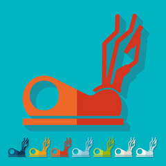 Flat design: elliptical cross