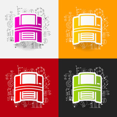 drawing business formulas. printer