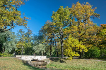 Bridge in the Catherine Park, Pushkin (Tsarskoe Selo), Russia.