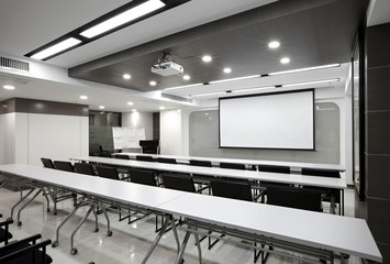 Clean simplicity office conference room interiors