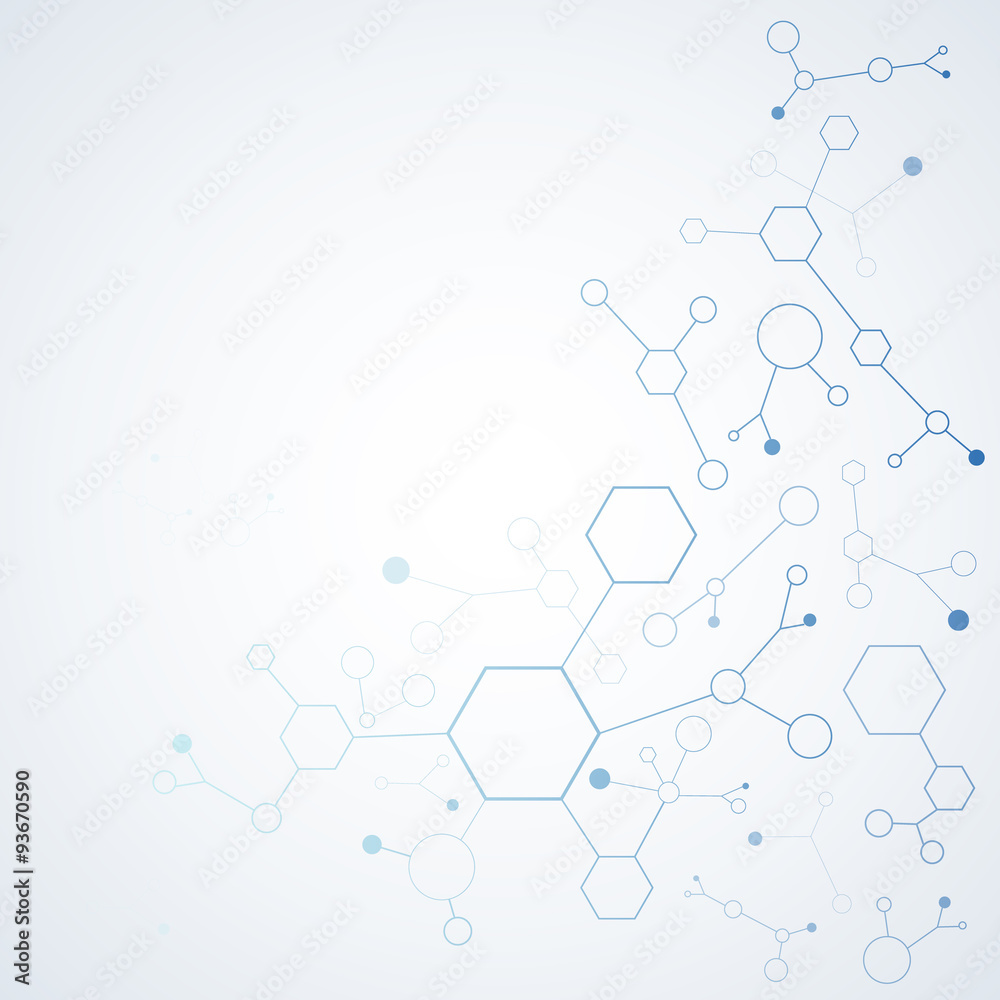 Poster geometric background for presentation. molecule and communication background. graphic background for