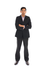 indian business man with coat standing