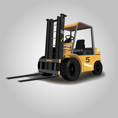 Forklift. Warehouse forklift. 