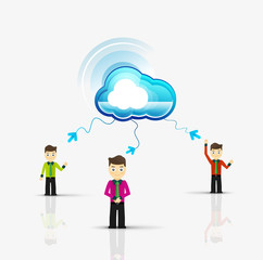 Cloud computing storage for group of people