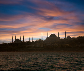 Fototapeta premium Magical Istanbul Silhouette of Old Town