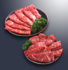 焼肉用とすき焼き用牛肉