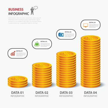 Vector Money Business Plan Infographic Flat Design
