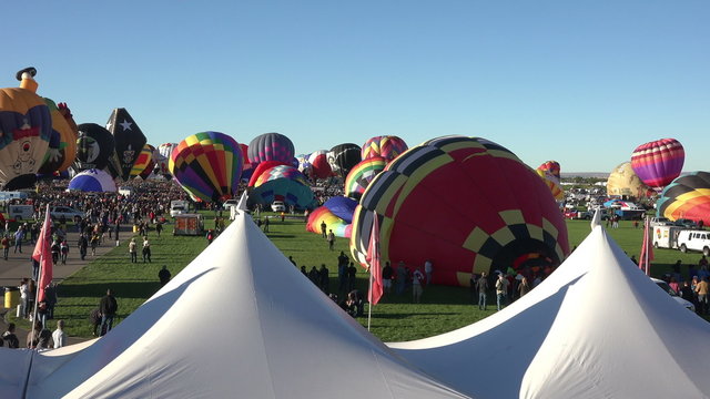 Hot Air Balloons ready for ascension Albuquerque 4K 004