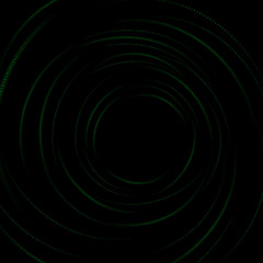 Vector : Green binary curve and grid on black background