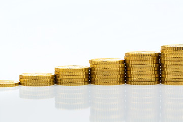 Gestapelte Münzen, Aufwärtstrend