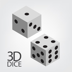 3d two dice vector