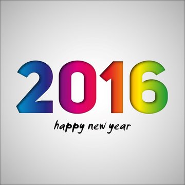 Happy new year, 2016, Vector Illustration