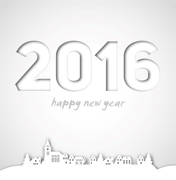 Merry Christmas, Happy new year, 2016, Vector Illustration
