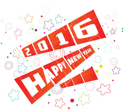 Happy new year 2016 greeting card 301