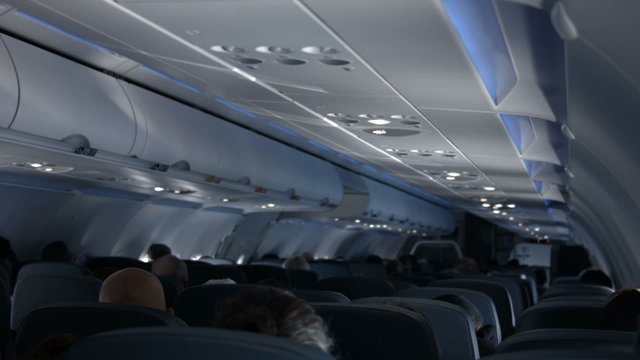 Passenger cabin overseas airline flight HD 1125