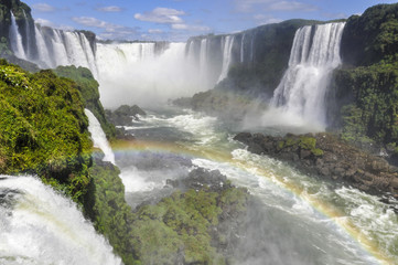 Devil's Throat with rainbow at Iguazu Falls,  Brazil