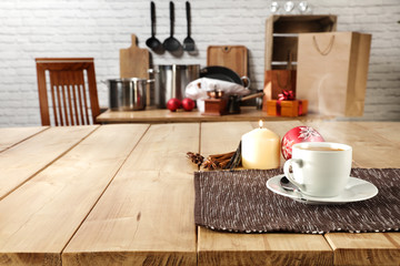 desk and cup of coffee 